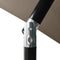 vidaXL - Parasol - met - LED's - en - stalen - paal - 2x3 - m - taupe