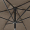 vidaXL - Parasol - met - LED's - en - stalen - paal - 2x3 - m - taupe