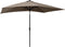vidaXL - Parasol - met - LED's - en - stalen - paal - 2x3 - m - taupe