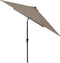 vidaXL - Parasol - met - LED's - en - stalen - paal - 2x3 - m - taupe