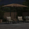 vidaXL - Parasol - met - LED's - en - stalen - paal - 300x200x250 - cm - bruin