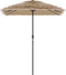 vidaXL - Parasol - met - LED's - en - stalen - paal - 300x200x250 - cm - bruin