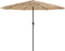 vidaXL - Parasol - met - LED's - en - stalen - paal - 324x324x247 - cm - bruin