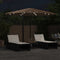 vidaXL - Parasol - met - LED's - en - stalen - paal - 324x324x247 - cm - bruin