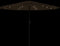 vidaXL - Parasol - met - LED's - en - stalen - paal - 324x324x247 - cm - bruin