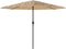 vidaXL - Parasol - met - LED's - en - stalen - paal - 324x324x247 - cm - bruin
