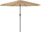 vidaXL - Parasol - met - LED's - en - stalen - paal - 324x324x247 - cm - bruin
