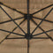 vidaXL - Parasol - met - LED's - en - stalen - paal - 388x388x248 - cm - bruin