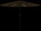 vidaXL - Parasol - met - LED's - en - stalen - paal - 388x388x248 - cm - bruin