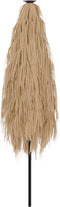 vidaXL - Parasol - met - LED's - en - stalen - paal - 388x388x248 - cm - bruin