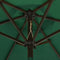 vidaXL - Parasol - met - LED-verlichting - 200x211 - cm - aluminium - groen