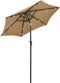 vidaXL - Parasol - met - LED-verlichting - 200x211 - cm - aluminium - taupe