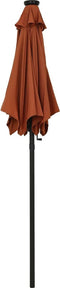 vidaXL - Parasol - met - LED-verlichting - 200x211 - cm - aluminium - terracotta