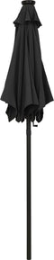 vidaXL - Parasol - met - LED-verlichting - 200x211 - cm - aluminium - zwart