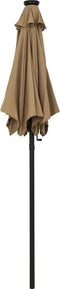 vidaXL - Parasol - met - LED-verlichting - 200x211 - cm - aluminium - taupe