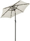 vidaXL - Parasol - met - LED-verlichting - 200x211 - cm - aluminium - zandkleurig