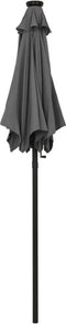 vidaXL - Parasol - met - LED-verlichting - 200x211 - cm - aluminium - antracietkleur