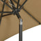 vidaXL - Parasol - met - LED-verlichting - 200x211 - cm - aluminium - taupe