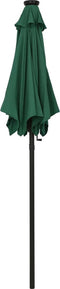 vidaXL - Parasol - met - LED-verlichting - 200x211 - cm - aluminium - groen