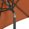 vidaXL - Parasol - met - LED-verlichting - 200x211 - cm - aluminium - terracotta
