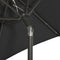 vidaXL - Parasol - met - LED-verlichting - 200x211 - cm - aluminium - zwart