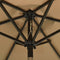 vidaXL - Parasol - met - LED-verlichting - 200x211 - cm - aluminium - taupe