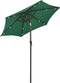 vidaXL - Parasol - met - LED-verlichting - 200x211 - cm - aluminium - groen