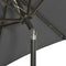 vidaXL - Parasol - met - LED-verlichting - 200x211 - cm - aluminium - antracietkleur