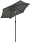 vidaXL - Parasol - met - LED-verlichting - 200x211 - cm - aluminium - antracietkleur