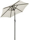 vidaXL - Parasol - met - LED-verlichting - 200x211 - cm - aluminium - zwart