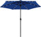 vidaXL - Parasol - met - LED-verlichting - en - aluminium - paal - 270 - cm - azuurblauw