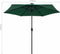vidaXL - Parasol - met - LED-verlichting - en - aluminium - paal - 270 - cm - groen