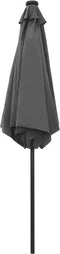 vidaXL - Parasol - met - LED-verlichting - en - aluminium - paal - 270 - cm - antraciet