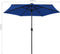 vidaXL - Parasol - met - LED-verlichting - en - aluminium - paal - 270 - cm - azuurblauw