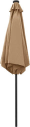 vidaXL - Parasol - met - LED-verlichting - en - aluminium - paal - 270 - cm - taupe