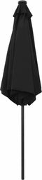 vidaXL - Parasol - met - LED-verlichting - en - aluminium - paal - 270 - cm - zwart