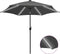 vidaXL - Parasol - met - LED-verlichting - en - aluminium - paal - 300 - cm - antraciet