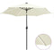 vidaXL - Parasol - met - LED-verlichting - en - aluminium - paal - 300 - cm - zandwit