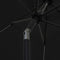 vidaXL - Parasol - met - LED-verlichting - en - aluminium - paal - 300 - cm - zwart