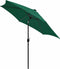 vidaXL - Parasol - met - LED-verlichting - en - aluminium - paal - 300 - cm - groen