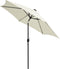 vidaXL - Parasol - met - LED-verlichting - en - aluminium - paal - 300 - cm - zandwit
