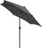 vidaXL - Parasol - met - LED-verlichting - en - aluminium - paal - 300 - cm - antraciet