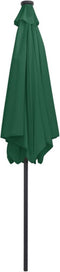 vidaXL - Parasol - met - LED-verlichting - en - aluminium - paal - 300 - cm - groen