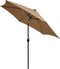 vidaXL - Parasol - met - LED-verlichting - en - aluminium - paal - 300 - cm - taupe