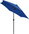 vidaXL - Parasol - met - LED-verlichting - en - aluminium - paal - 300 - cm - azuurblauw