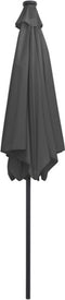 vidaXL - Parasol - met - LED-verlichting - en - aluminium - paal - 300 - cm - antraciet