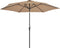 vidaXL - Parasol - met - LED-verlichting - en - stalen - paal - 300 - cm - taupe