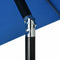 vidaXL - Parasol - met - LED-verlichting - en - stalen - paal - 300 - cm - azuurblauw