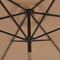 vidaXL - Parasol - met - LED-verlichting - en - stalen - paal - 300 - cm - taupe