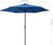 vidaXL - Parasol - met - LED-verlichting - en - stalen - paal - 300 - cm - azuurblauw